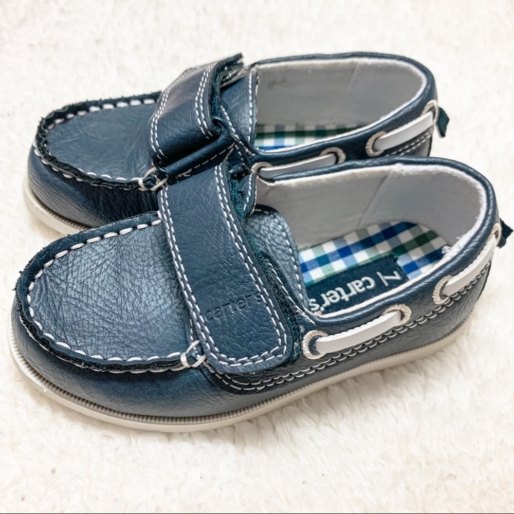 Carter’s Boys Navy Boat Shoe Toddler Size 7